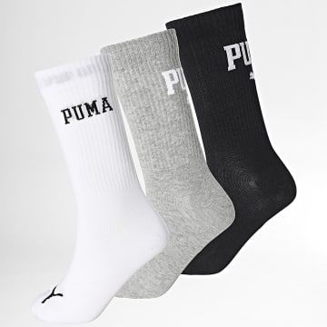 Puma - Lot De 3 Paires De Chaussettes 701231484 Blanc Gris Chiné Noir