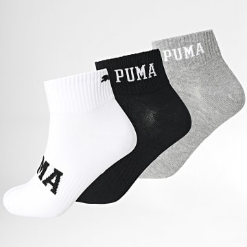 Puma - Lot De 3 Paires De Chaussettes 701231486 Blanc Gris Chiné Noir