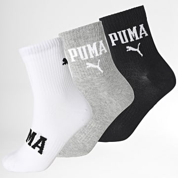 Puma - Lot De 3 Paires De Chaussettes 701231485 Noir Blanc Gris Chiné