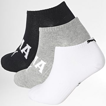 Puma - Lot De 3 Paires De Chaussettes 701231487 Blanc Gris Chiné Noir