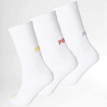 Puma - Lot De 3 Paires De Chaussettes 701222067 Blanc