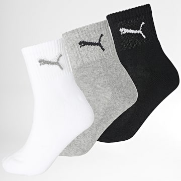Puma - Lot De 3 Paires De Chaussettes 231011001 Blanc Gris Chiné Noir