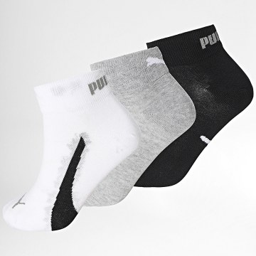 Puma - Lot De 3 Paires De Chaussettes 701228830 Blanc Gris Chiné Noir
