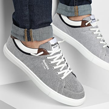 Redskins - Baskets Andali RP1417G Gris Blanc Cognac