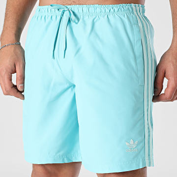 Adidas Originals - Short De Bain A Bandes Adic JD0961 Bleu Turquoise