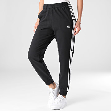 Adidas Originals - Pantalones de chándal con banda de 3 rayas para mujer JC8146 Negro
