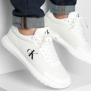 Calvin Klein - Baskets 3 Eva Runner Mesh 1264 Triple Blanco Brillante