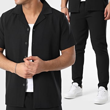 Frilivin - Ensemble Chemise Manches Courtes Et Pantalon Noir