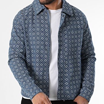 Frilivin - Chaqueta azul con cremallera