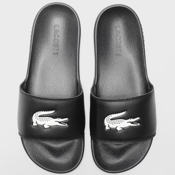Lacoste - Claquettes Serve Slide 0.0 Logo Crocodile Noir