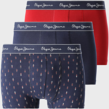 Pepe Jeans - 3er-Pack Boxershorts PMU11177 Rot Marineblau