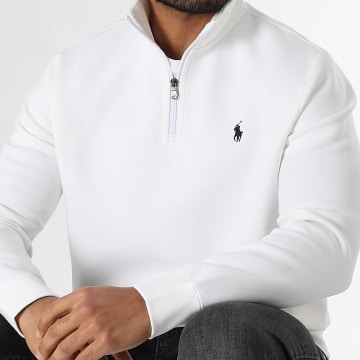 Polo Ralph Lauren - Sweat Col Zippé Original Player Blanc