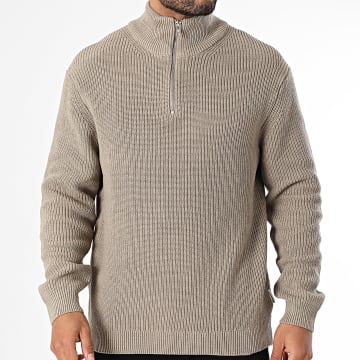 Classic Series - Pull Col Zippé Cole 232039 Beige