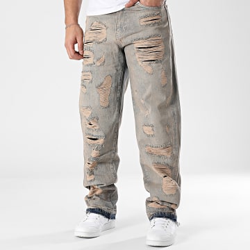 2Y Premium - Jeans Regular Fit Beige Blue Denim