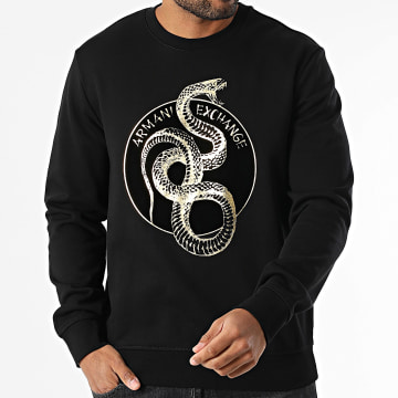 Armani Exchange - Sweat Top met ronde hals XM000216-AF10830 Zwart Goud