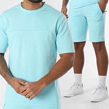 Classic Series - Ensemble Tee Shirt Et Short Jogging Bleu Clair
