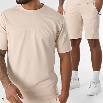 Classic Series - Ensemble Tee Shirt Et Short Jogging Beige