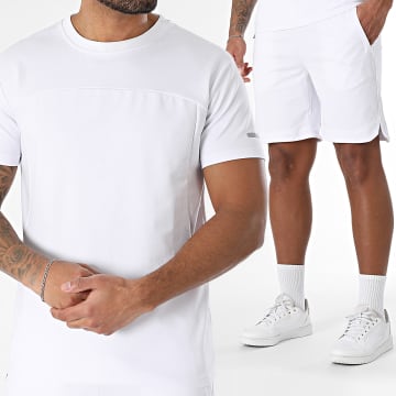 Classic Series - Ensemble Tee Shirt Et Short Jogging Blanc