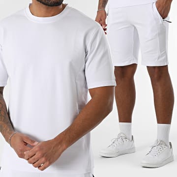 Classic Series - Ensemble Tee Shirt Et Short Jogging Blanc
