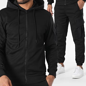 Classic Series - Zwarte Zip Hoodie en Cargo Broek Set