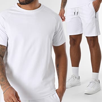 Classic Series - Ensemble Tee Shirt Et Short Jogging Blanc