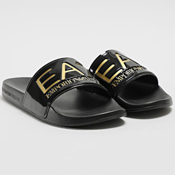 EA7 Emporio Armani - Claquettes Scarpe 7X000108-AF15118 Black Gold
