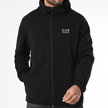 EA7 Emporio Armani - Sudadera con capucha y cremallera 7M000127-AF12501 Negro