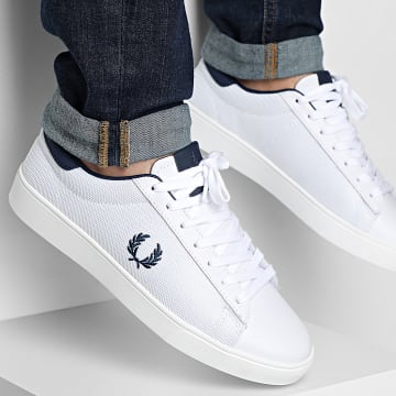 Fred Perry - Spencer Mesh Leather B9308 Zapatillas blancas