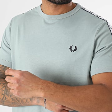 Fred Perry - Tee Shirt A Bandes Taped Ringer M4620 Vert Clair