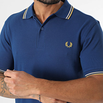 Fred Perry - Polo Manches Courtes Twin Tipped MM3600 Bleu Roi