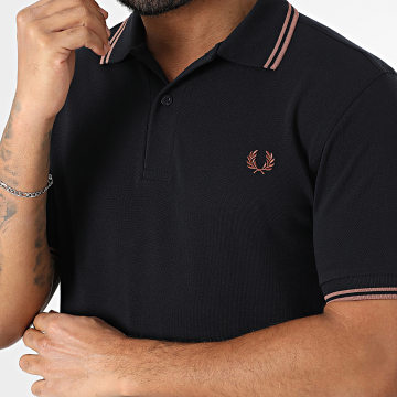 Fred Perry - Polo Manches Courtes Twin Tipped MM3600 Bleu Marine