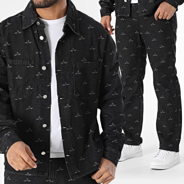 Frilivin - Ensemble Chemise Jean Manches Longues Et Jean Noir