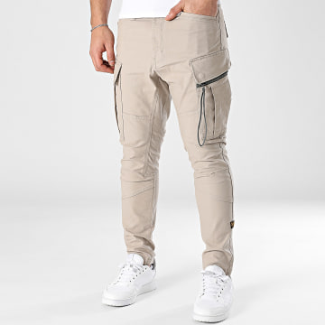 G-Star - PKT 3D Skinny Cargo Broek met Ritssluiting D24307-D504 Beige
