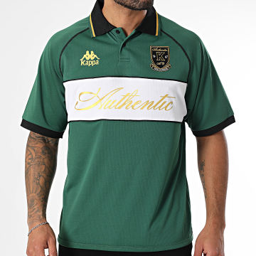 Kappa - Norton Authentic Polo Manga Corta 371X35W Verde Blanco Negro Oro