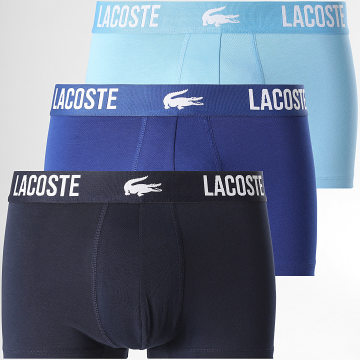 Lacoste - Lot De 3 Boxers Classic Bleu Clair Bleu Roi Bleu Marine