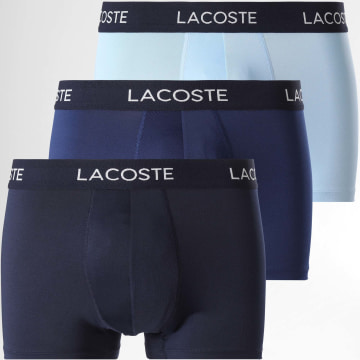 Lacoste - Lot De 3 Boxers Classic Bleu Clair Bleu Roi Bleu Marine