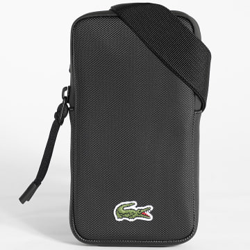 Lacoste - Pochette LCST Logo Brodé Crocodile Noir