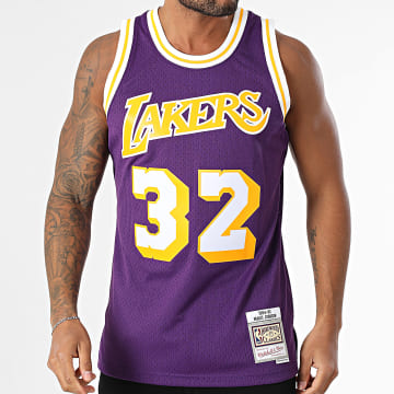 Mitchell and Ness - Los Angeles Lakers Camiseta de baloncesto Magic Johnson Purple Swingman Road