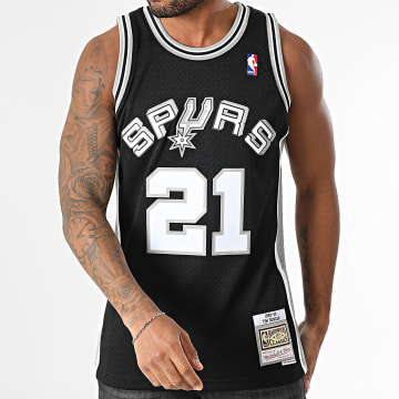 Mitchell and Ness - Camiseta de baloncesto Tim Duncan 98 Road Spurs Swingman Rojo