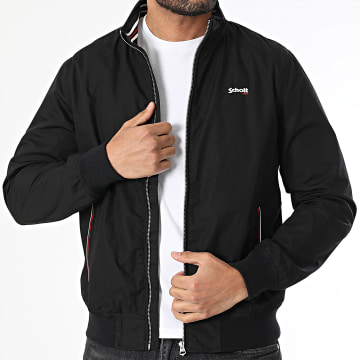 Schott NYC - Chaqueta Kenton Slim Fit Zip Negra