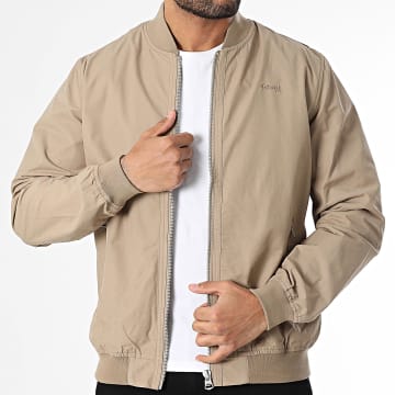 Schott NYC - Chaqueta con cremallera Macole Beige