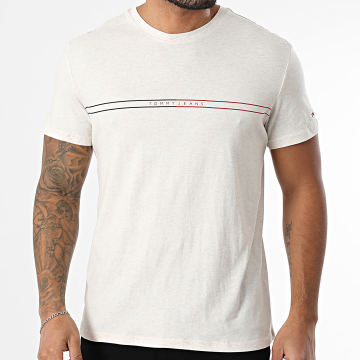 Tommy Jeans - Tee Shirt Slim Entry Graphic 0779 Beige Chiné