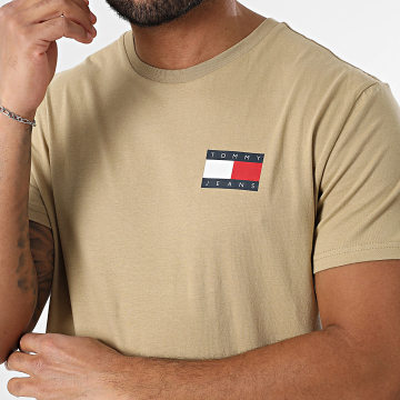 Tommy Jeans - Tee Shirt Slim Essential Flag 0740 Beige