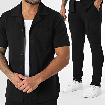 Zayne Paris  - Set Hemd Kurzarm Und Hose Schwarz