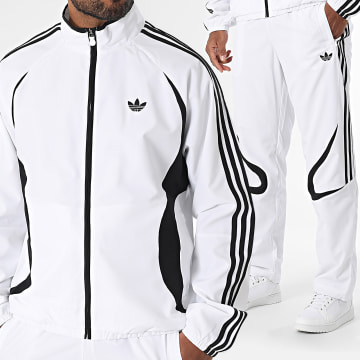 Adidas Originals - Ensemble De Survetement A Bandes Teamgeist JP1116 JP1119 Blanc Noir