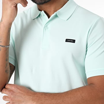 Calvin Klein - Polo Manches Courtes Slim Stretch Pique 1196 Vert Clair