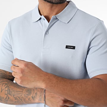Calvin Klein - Polo Manches Courtes Slim Stretch Pique 1196 Bleu Clair