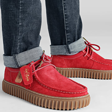 Clarks - Scarpe Torhill Lo in pelle scamosciata rossa