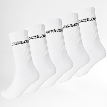 Jack And Jones - Lot De 5 Paires De Chaussettes Regen Blanc