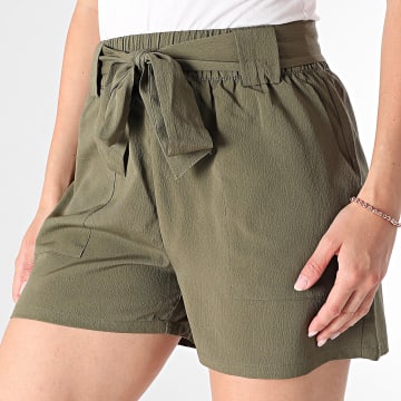 Only - Short Femme 15342666 Vert Kaki